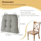Chair Cushions for Dining Chairs Set of 4, Light Grey - Image 3
