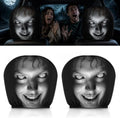 2 Pack Scary Headrest Covers for Cars, Funny Scary Face Auto Seat Elastic by Unknown
