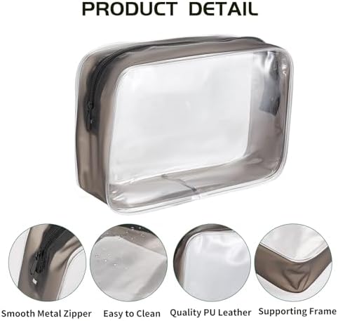 4PCS Diaper Bag Organizer Zipper Pouch Clear Travel Makeup Toiletry Storage - Image 3