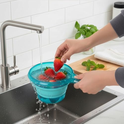 ZEAYEA 3 Pack Folding Water Ladles, Plastic Collapsible Washing Spoons - Image 7