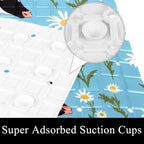 Bathtub Mat Non Slip 26.8x15.1In, Cow Daisies Bath Mat - Image 3