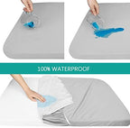 2 Pack Bassinet Sheets Fitted Waterproof Grey & Pink - Image 3
