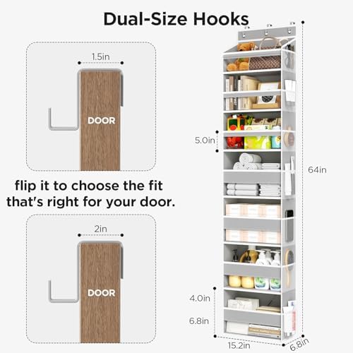 Mefirt Over The Door Organizer, 7 Tier Door Hanging Organizers - Image 3
