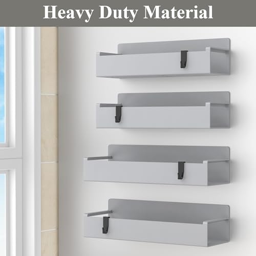 HuggieGems 4 Pack Silver Magnetic Spice Rack Organizer - Image 4