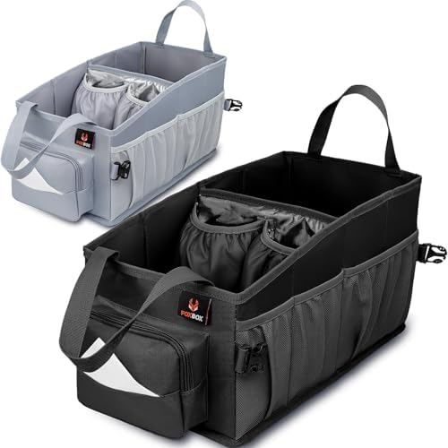 FoxBox Car Seat and Trunk Organizer, SUV Front or Back Seat Storage by FoxBox