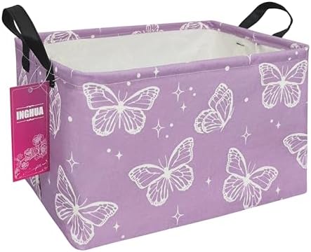 Rectangular Butterfly Storage Basket Gift Bag by INGHUA