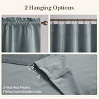StangH Stone Blue Velvet Window Valance Scalloped 52x18 Inch, 1 Panel - Image 4