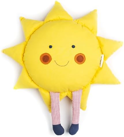 Sun Shaped Decorative Pillow – Boho Nursery Decor & Sunshine Room Accent – by Unknown