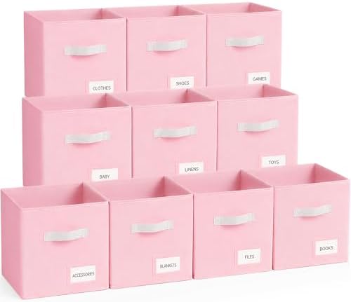 Storage Cubes 10 Pack, 11 Inch Fabric Storage Bins Organizer by Unknown