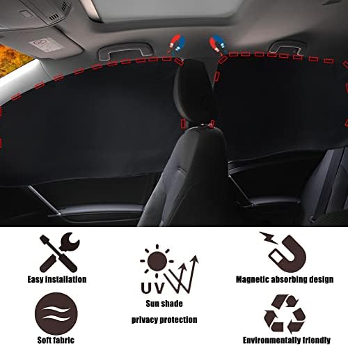 XCBYT Magnetic Side Window Sun Shade, 100% Blackout Privacy Sun Protection - Image 6