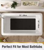HITSLAM Bathtub Mat Non Slip, 35 x 16 Inch Long Soft PVC Loofah Shower Mat - Image 2