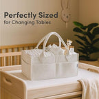 PUTSKA Baby Diaper Caddy Organizer, Felt Nursery Basket, Extra Large - Image 3