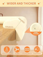 Baby Proof Corners and Edges, 6.6FT 0.6'' Thick, Peel and Stick - Image 2