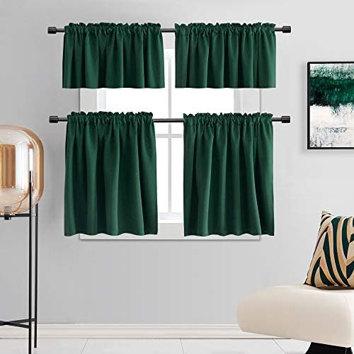 DONREN Christmas Green Blackout Window Valances - Image 5