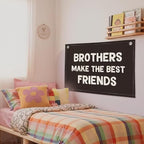 Brothers Make The Best Friends Banner, Boys Room Decor, Toddler Boy Linen - Image 6
