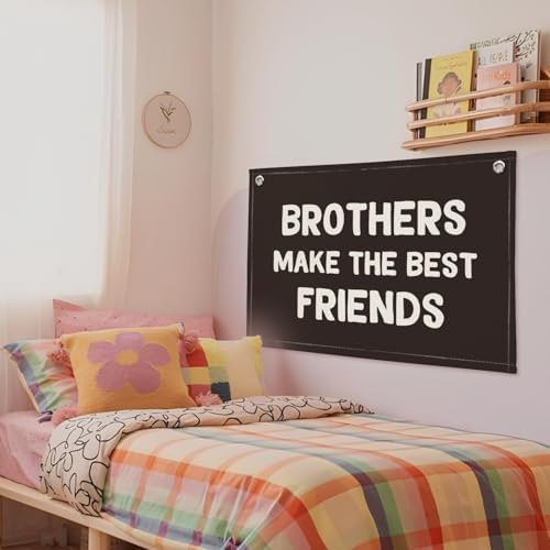 Brothers Make The Best Friends Banner, Boys Room Decor, Toddler Boy Linen - Image 6