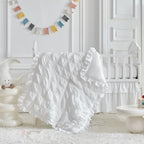 Ruffled Crib Bedding Set Baby Boho Quilted Comforter - Image 5