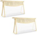 2Pcs Boho Patch Bag Clear Makeup Letter Bag, Waterproof Zipper Make up Bags by Iqimott