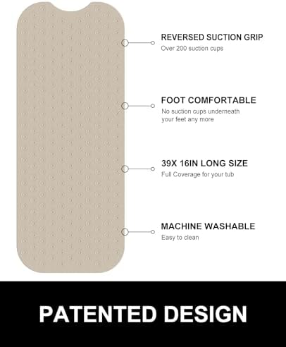 OTHWAY Bathtub Mat Non Slip, 39X16 inch Bath Mat - Image 4