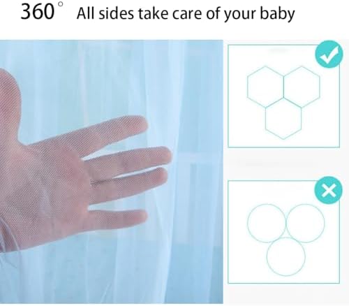 haozaikeji Baby Crib Mosquito Net Breathable Crib Canopy Netting Baby Bed Cot - Image 3