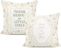 Vintage Floral Throw Pillow Covers 18x18 Inches Set of 2, “Thank Heaven by Unknown