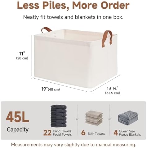 StorageWorks Closet Storage Baskets, Natural Color, Extra Large - Image 6