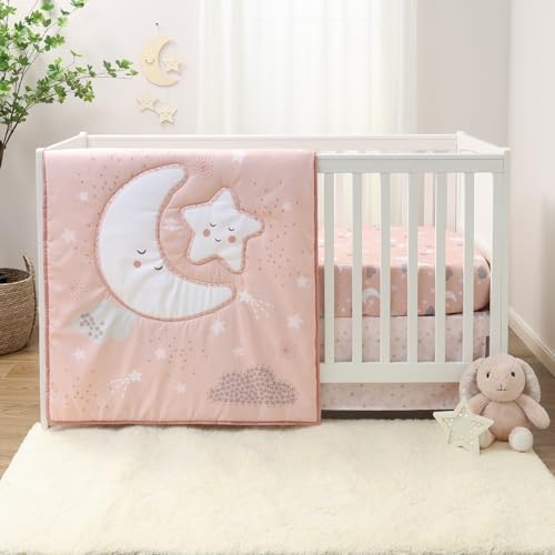 The Peanutshell New Moon 3-Piece Baby Girl Crib Bedding Set by ThePeanutshell