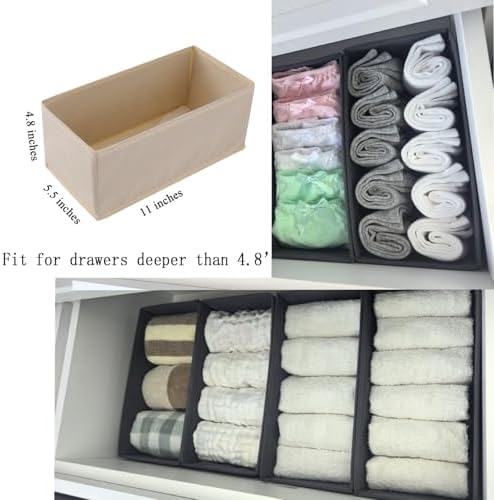Bructhun Sock Drawer Organizer 9 Pack - Image 4