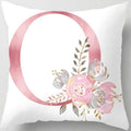 Pink Throw Pillow Covers Cute Alphabet Decorative Cushion Covers Square Letter by TillskuchThrowPillowCovers