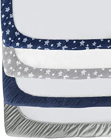 Crib Sheets for Boys or Girls 4 Pack, Fitted Crib Sheet - Image 6