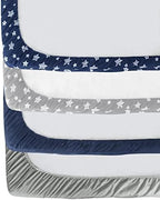 Crib Sheets for Boys or Girls 4 Pack, Fitted Crib Sheet - Image 6