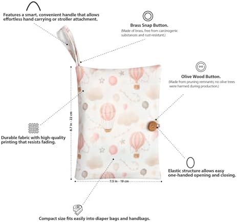 Baby Diaper Bag Organizer, Portable Baby Essentials Storage Pouch - Image 3