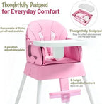 5 in 1 Foldable Baby High Chair, Convertible Highchair - Image 3