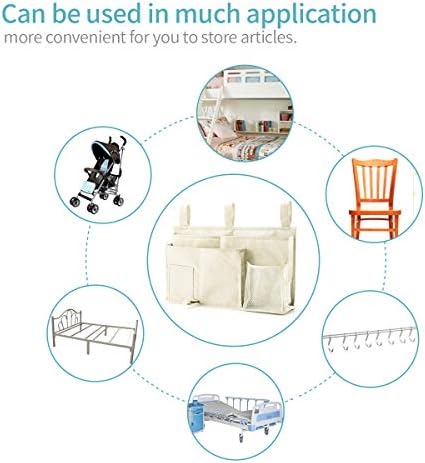 Bseash Bunk Bed Organizer, Bedside Caddy Hanging Bed Organizer Storage Bag 8 - Image 5
