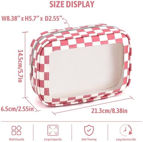 YOPCDJ 3PCS Clear Toiletry Bag, TSA Approved Travel Makeup Pouch - Image 2