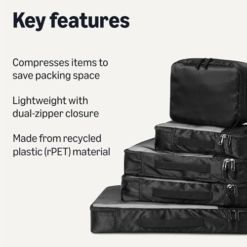 Amazon Essentials 8-Piece Packing Cubes Travel Accessories Set, Luggage - Image 2