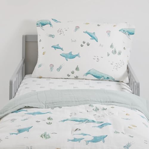 Little Unicorn Toddler Bedding 3-Piece Set | Includes Comforter, Crib Sheet & - Image 3