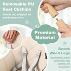 BABY JOY High Chair, 6 in 1 Convertible Wooden Highchair - Image 7