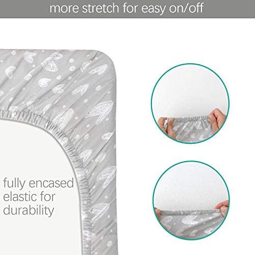 Bassinet Sheets 100% Cotton, 2 Pack Bassinet Sheets - Image 3
