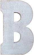Large Wood Letter Distressed White Wash Alphabet Wall Décor Monogram Letter by ABELOTS