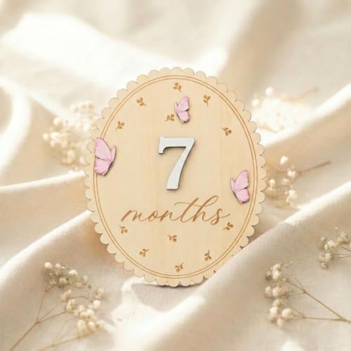 Baby Girl Monthly Milestone Signs, 1-12 Monthly Baby Milestone Girl, Newborn - Image 2