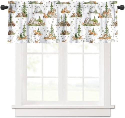 Kids Forest Animal Valance Curtain by AAVEUP