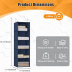 Hanging Closet Organizer 5-Shelf, Oxford Fabric Wardrobe Storage - Image 3