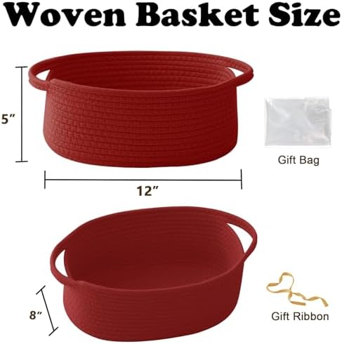 Red Woven Rope Basket - Image 2