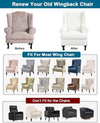 CRFATOP Wingback Chair Covers Wing Armchair Slipcovers - Image 3