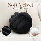 Petrella Black Knot Pillow Ball, 8 Inch Decorative Pillow - Image 2