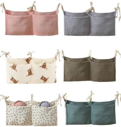 Baby Bedside Hanging Bags Storage Organizer Milk Bottle Toy Crib Baby Nappy-Bag - Image 4