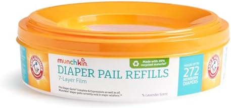 Munchkin® Arm & Hammer Diaper Pail Refill Rings, Holds up to 272 Newborn Diapers by Munchkin