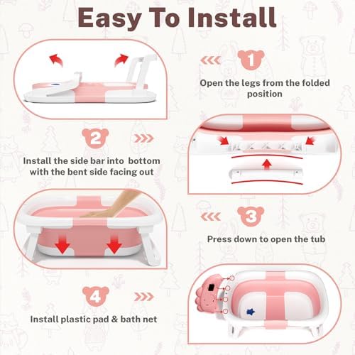 AVIDOR Baby Bathtub, Collapsible Bathtub - Image 5