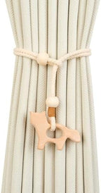 2 Pack Wooden Curtain Tiebacks by Unknown